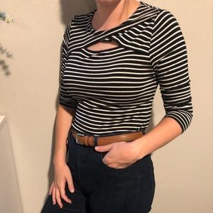 Vince Camuto Black and White Blouse